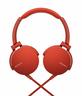 Sony MDR-XB550AP On-Ear Headphones, Red