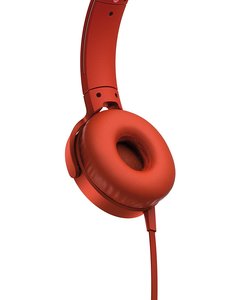Sony MDR-XB550AP On-Ear Headphones, Red