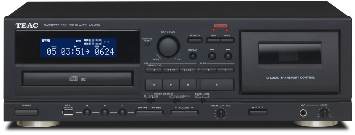 Teac AD850 CD Player & Cassette Deck with USB Record