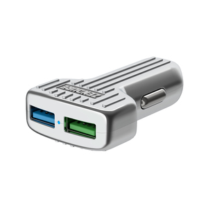 2-Port Car Charger with QC 3.0 30W Slv