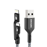 USB 2-in-1 Cable 2m Black