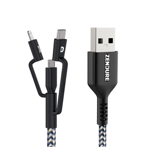 USB 3-in-1 Cable 1m Black