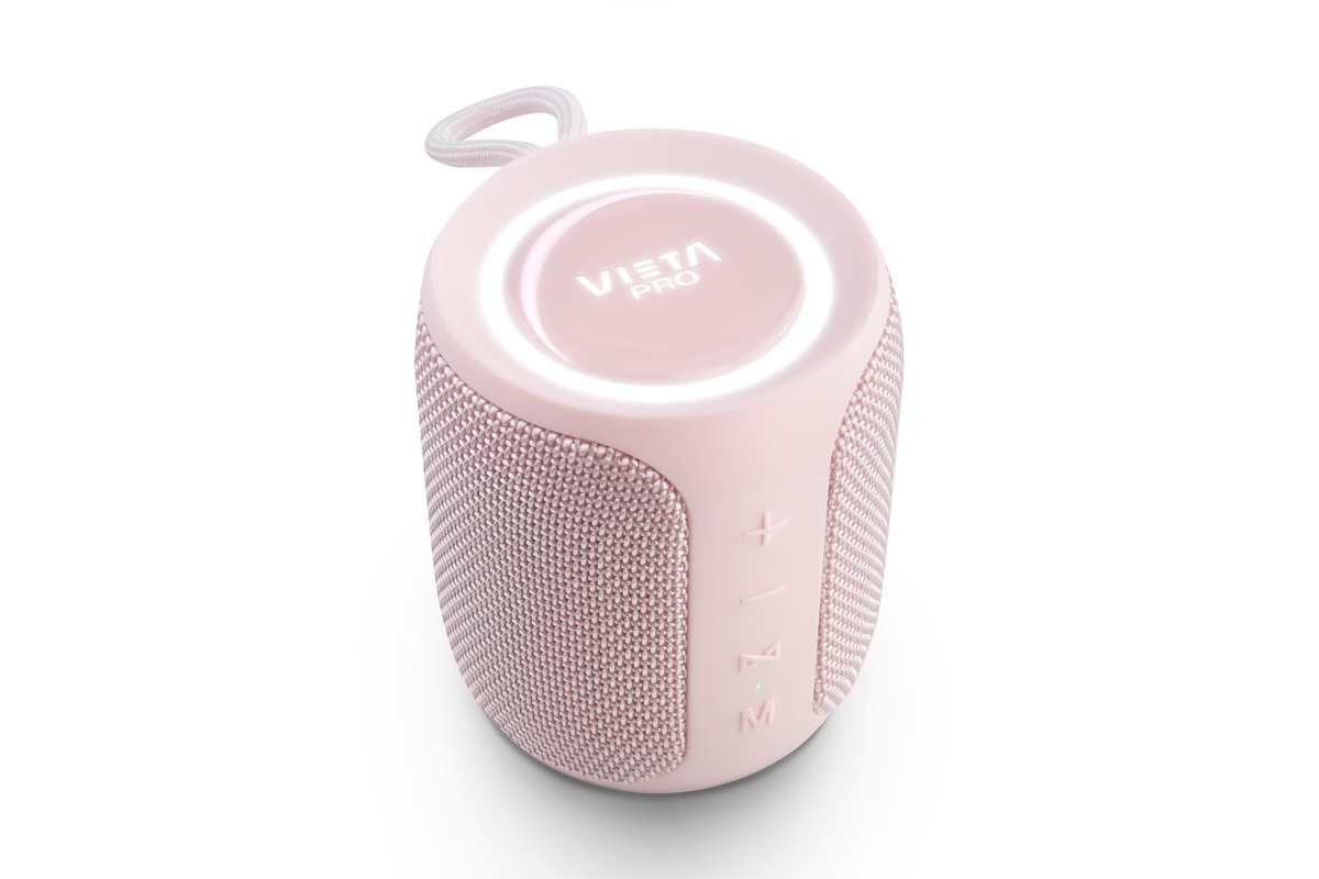 Vieta Pro #Groove Portabler Bluetooth Lautsprecher 20W, Rosa