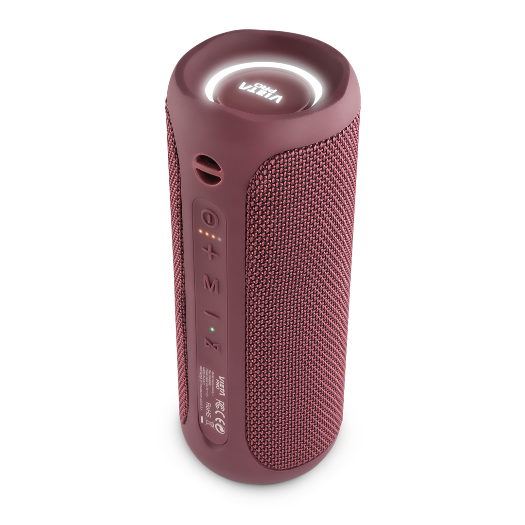 Vieta Pro #Dance Portabler Bluetooth Lautsprecher 25W, Rot