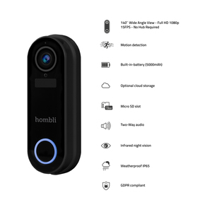 Smart Doorbell 2 Pack Black EU