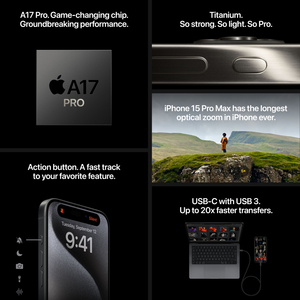 iPhone 15 Pro, 256GB, Titan weiß